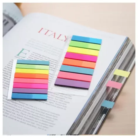 Zakładki indeksujące Stick'n Hopax 45x8mm, 160szt neon - 3